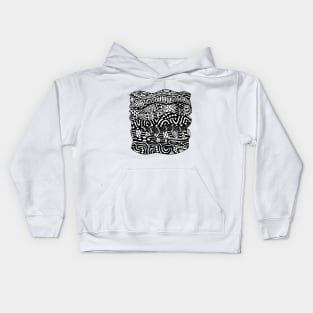 Abstract doodling Kids Hoodie